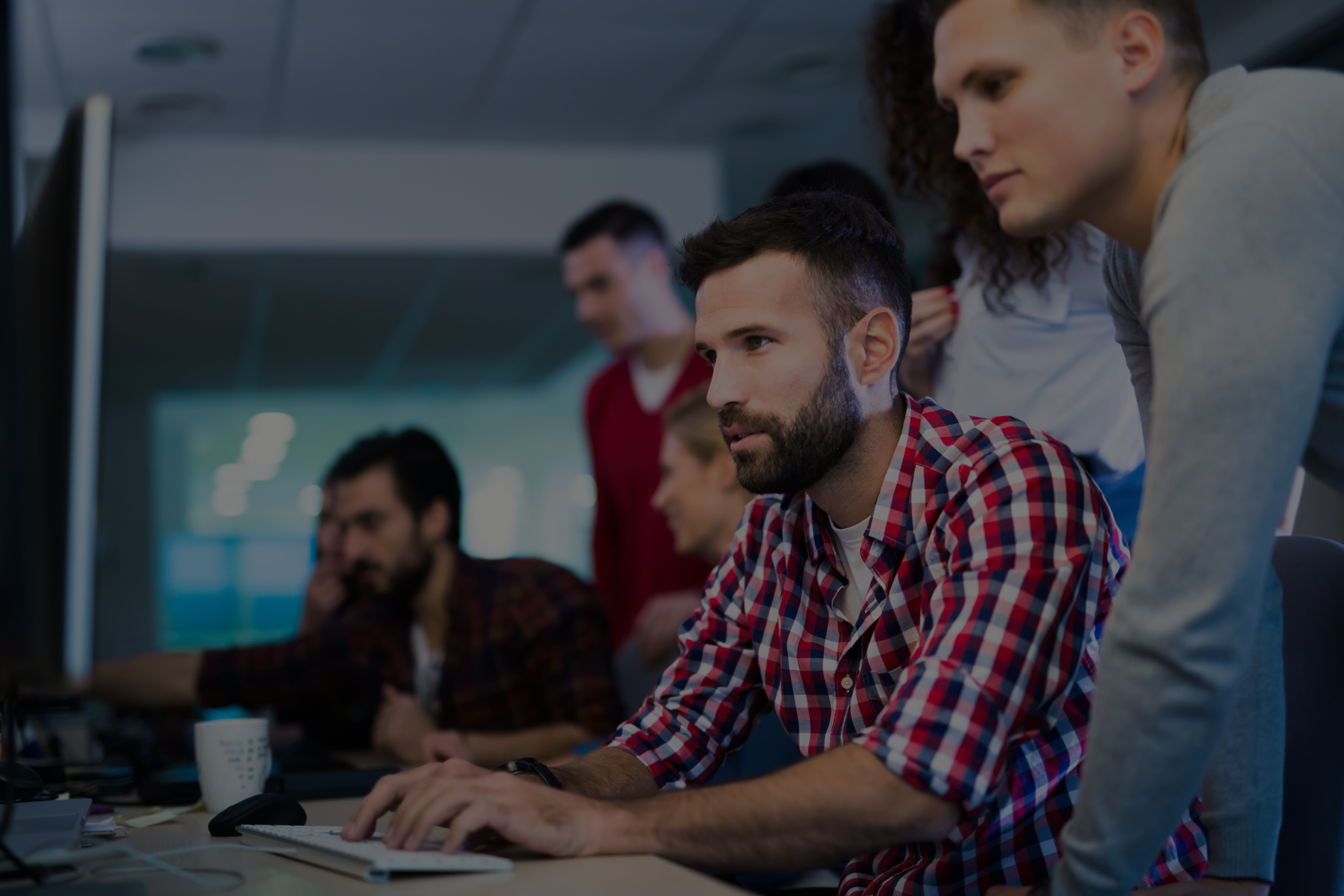 IT specialists collaborating